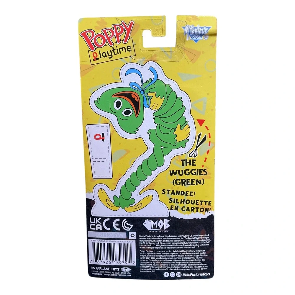 Poppy Playtime The Wuggies Green Bendy Figure McFarlane Toys Horror Game In Hand